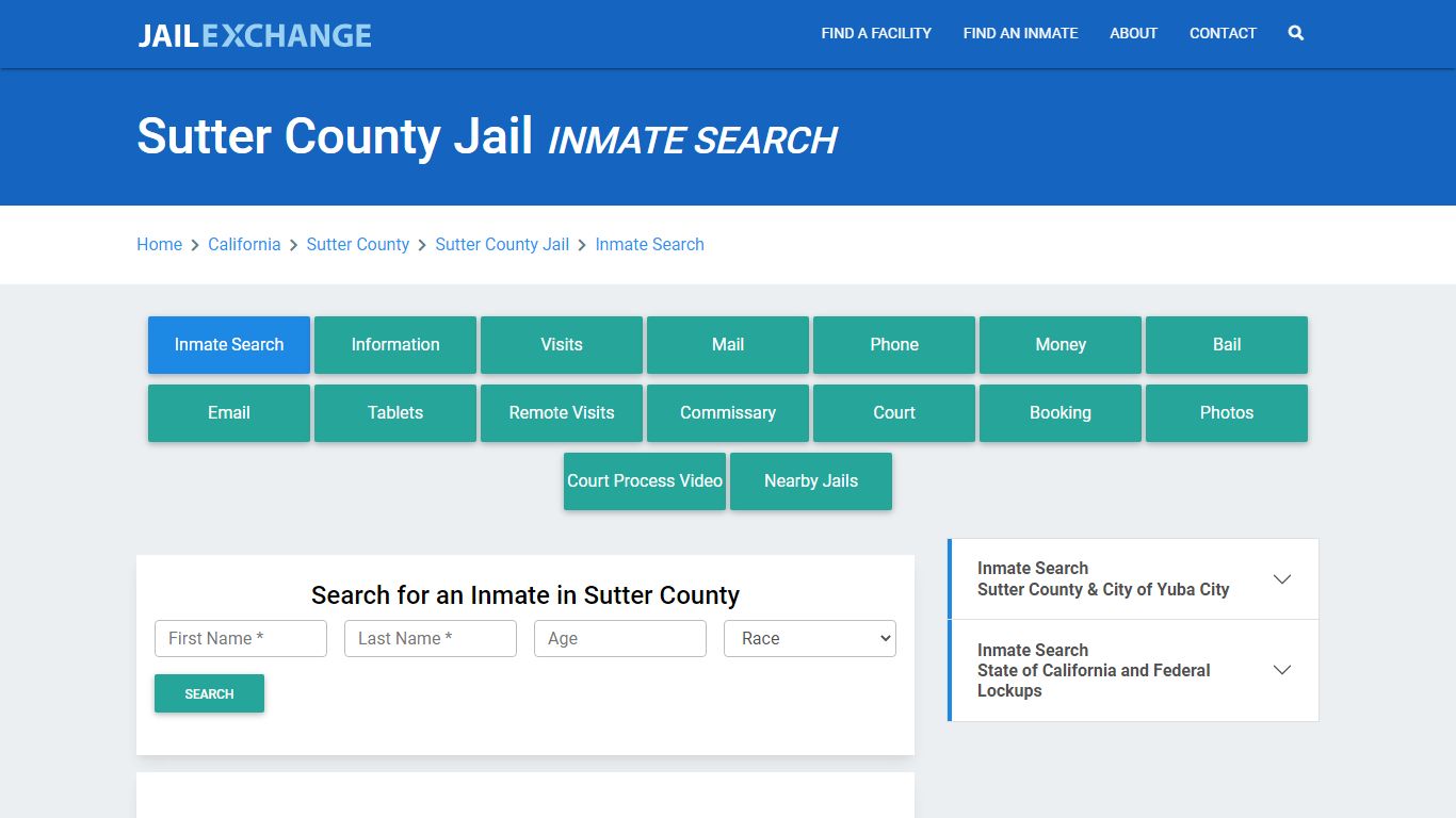 Sutter County Jail, CA Inmate Search: Roster & Mugshots